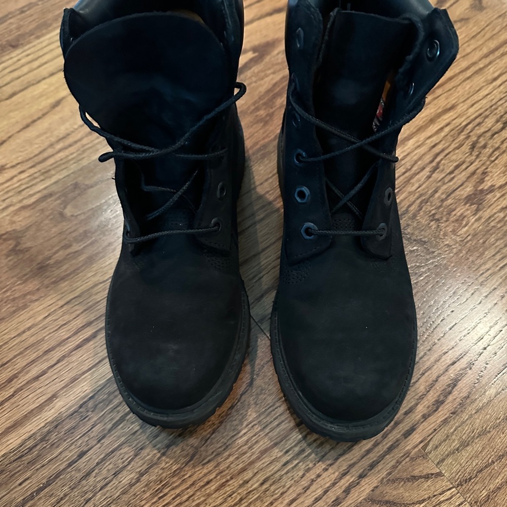 Timberland Black Lug Sole Leather Boots